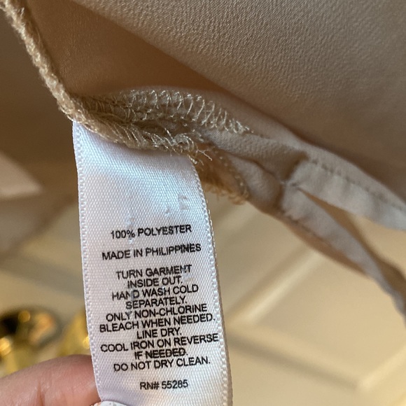 Express Sheer Cream Button Up Blouse Size Small - Picture 5 of 5